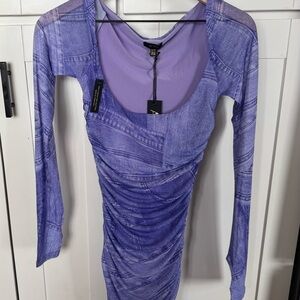 AFRM Purple Long Sleeve Dress